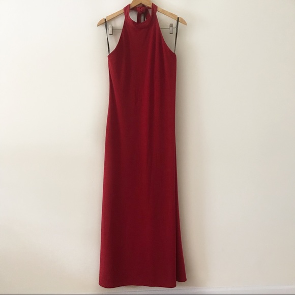 Arianna by Rachel Kaye Red Halter Dress - Picture 1 of 7